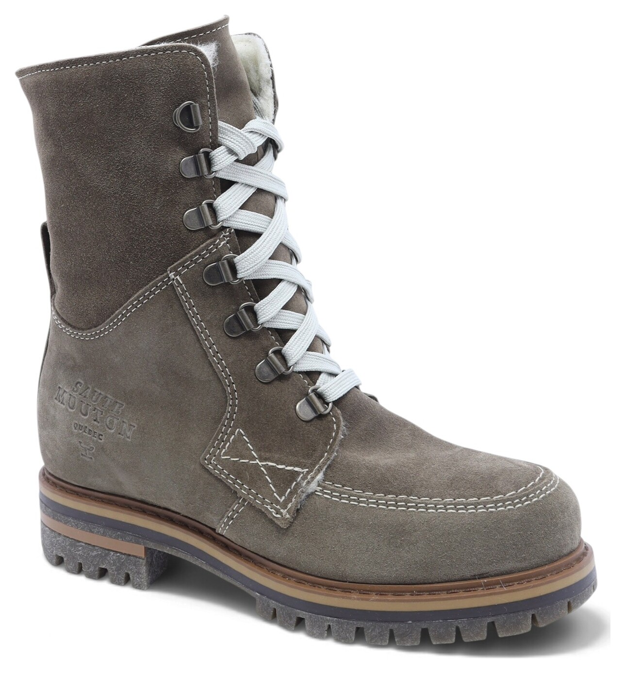 BOTTE LACÉE EN CUIR IMPERMÉABLE-93409